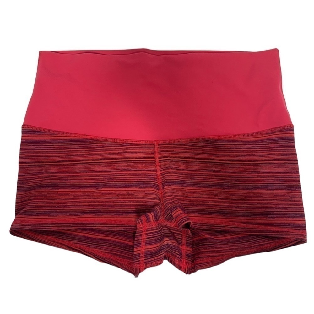 Lululemon Pink Striped Activewear Shorts